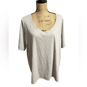 Lane Bryant silver gray classic perfect sleeve tee